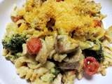 Fusilli poulet, brocoli et tomates cerise