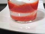 Mousse de fromage blanc & coulis de fraises