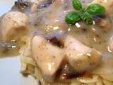 Risone au poulet sauce champignons