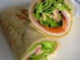 Wrap jambon-chèvre-abricot