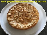 Tarte aux pommes mascarpone/crème de marrons :