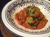 Boulettes de riz et viande hachée à la sauce tomate