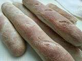 Pain Baguette à la farine complète et farine d'orge