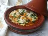 Tajine d'oeufs aux poivrons et à l'harissa