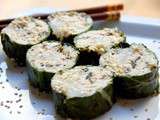 Maki de poulet nori au vert de blette et konjac