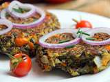 Steak végétal maison (lentilles, psyllium)