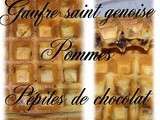 Gaufre saint genoise au pommes et pépites de chocolat