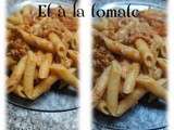 Penne au thon et à la tomate