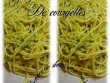 Spaghettis à la crème de courgettes