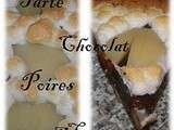 Tarte chocolat poires meringuée