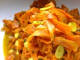 Tagliatelles de carottes à l'ail