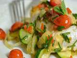 Cabillaud courgettes et tomates cerises