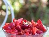 Salade fraises et cerises au Marsala