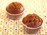 Muffins sans gluten à la crème de châtaigne et aux pépites de chocolat