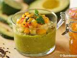 Verrine de guacamole d'avocat, brunoise fruitée - Assaisonnette La Tonique