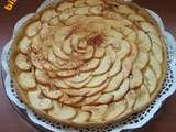 Tarte aux pommes sur lit de crème de Calisson