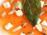 Carpaccio de melon et chips de basilic