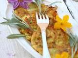 Galettes de courgette, pommes de terres et sauge fraiche (sans gluten)