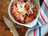 Linguine aux lardons et a la tomates