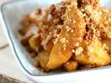 Pommes caramélisées au sucre de coco et purée d'amandes et son crumble