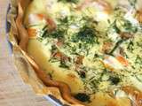 Tarte aux crevette- ricotta et courgettes