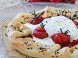 Tarte rustique - tomates et burrata