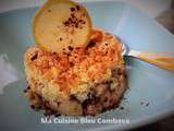 Banane & Chocolat sous son Crumble Coco-Cardamome