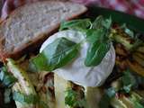 Burrata aux courgettes grillées, Pignon