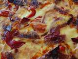 Tarte aux poivrons, chorizo et piment