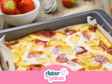 Clafoutis fraise et rhubarbe healthy sans beurre