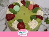 Fraisier au matcha
