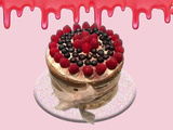 Naked Cake framboises et myrtilles