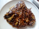 Aubergine éventail sauce tomate (à la viande, option) et mozzarelle