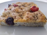 Focaccia au romarin et à la tomate, pâte sans pétrissage