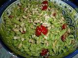 Fusilli et sauce pistou aux tomates fraîches et mascarpone