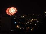 Marseille, la Bonne Mère et le feu d'artifice 2012 (Santana)