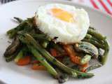 Poêlée de légumes épicés et oeuf à cheval