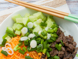 Buddha bowl à la viande hachée sans gluten ni lait