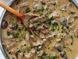 Boeuf stroganoff, recette facile et rapide