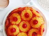 Gâteau au yaourt renversé à l’ananas et cerises confites