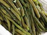 Haricots verts sautés au beurre, ail et persil