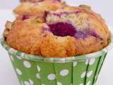 Muffins aux framboises et pistaches