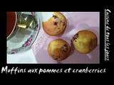 Muffins aux pommes et cranberries