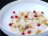 Carpaccio de noix de saint jacques au fruit de la passion