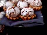 Mini tartelettes ghriba aux noix à la ganache chocolat-café