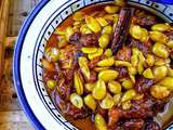 Pieds de mouton  kourranie  aux amandes et aux raisins secs