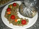 Salade d'été de lentilles et son papillote de Sardines