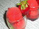 Sorbet aux fraises