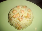 Riz pilaf au poireau et crevettes