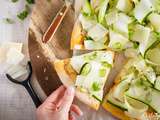 Pizza à la ricotta et aux courgettes